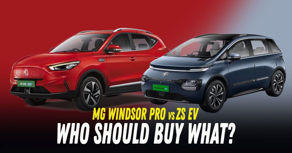 mg windsor pro vs zs ev comparison 