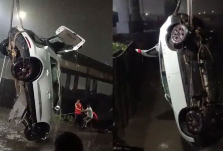 navi mumbai audi falls in creek