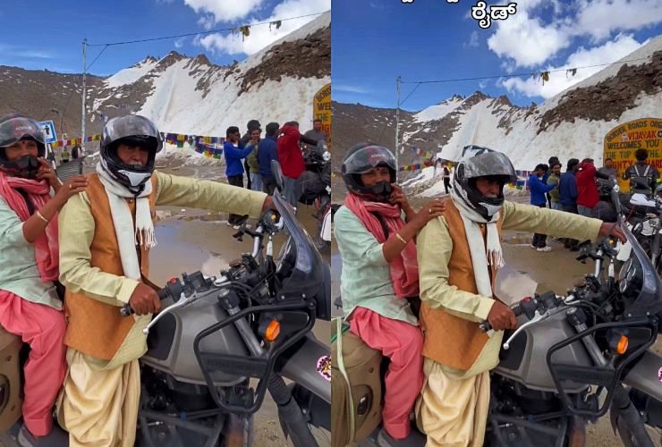 old rider couple in ladakh
