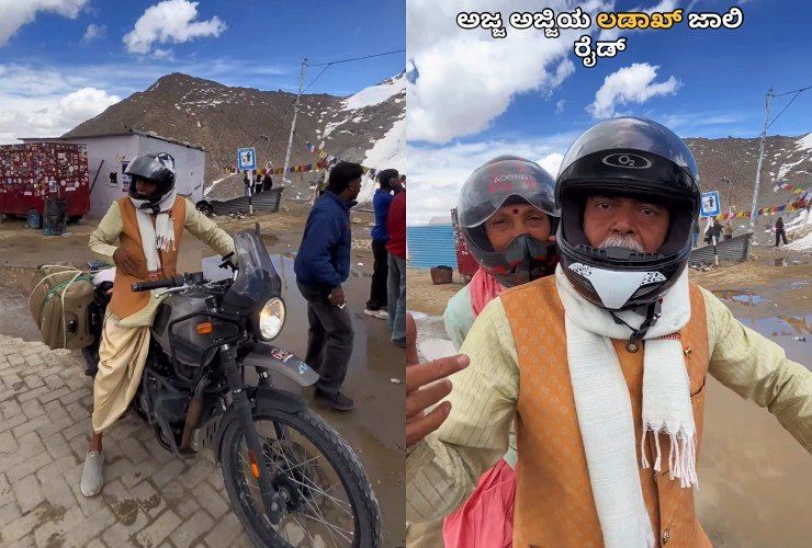 old rider couple in ladakh