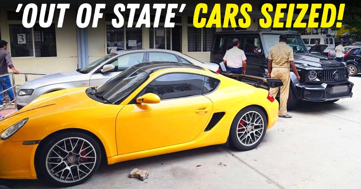 porsche rolls royce mercedes g-wagen seized mysuru karnataka RTO out of state featured