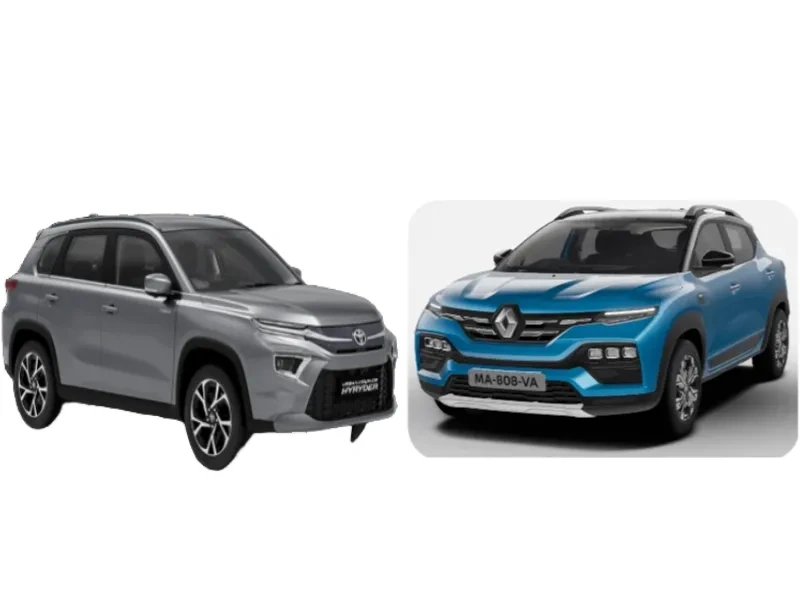 renault kiger rxt opt vs toyota taisor s plus young pro