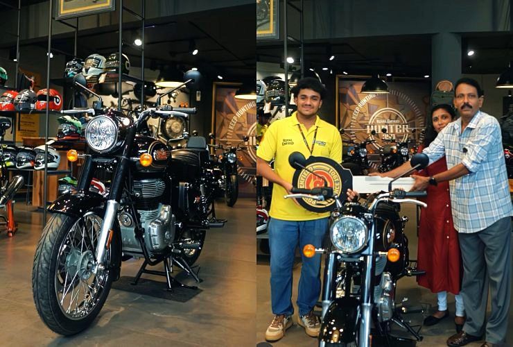 royal enfield bullet 350 gifted by son 