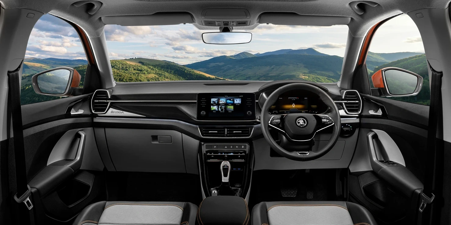 skoda kushaq interiors dashboard