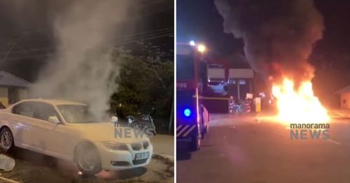 bmw catches fire bmw catches fire
