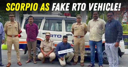 fake rto fake mahindra scorpio rto vehicle seized maharashtra featured