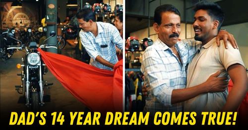 kerala son surprises dad royal enfield bullet 350 featured kerala son surprises dad royal enfield bullet 350 featured