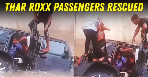 mahindra thar roxx canal passengers rescued featured mahindra thar roxx canal passengers rescued featured