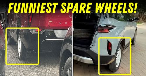 mahindra xev 9e tata harrier.ev funny spare wheel featured