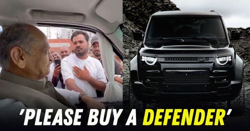 man asks ashok gehlot ot buy a black land rover defender