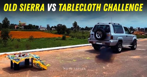 old tata sierra diesel vs table cloth challenge featured old tata sierra diesel vs table cloth challenge featured