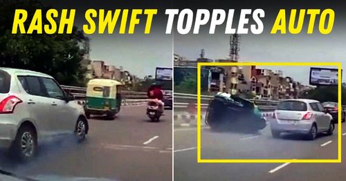 rash maruti swift driver topples auto delhi featured
