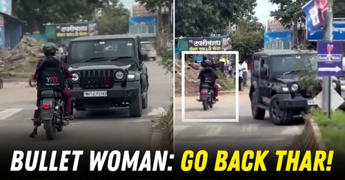 royal enfield bullet woman vs mahindra thar pune featured