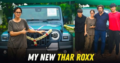 simran buys mahindra thar roxx