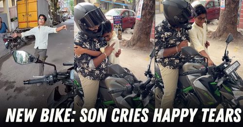 son cries happy tears as dad buys new kawasaki z900 bike son cries happy tears as dad buys new kawasaki z900 bike