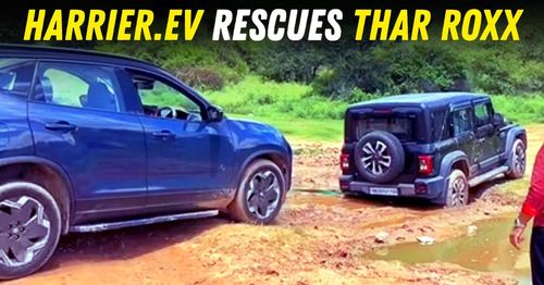 tata harrier.ev rescues mahindra thar roxx featured