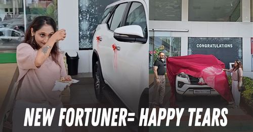 woman sheds happy tears on buying toyota fortuner woman sheds happy tears on buying toyota fortuner