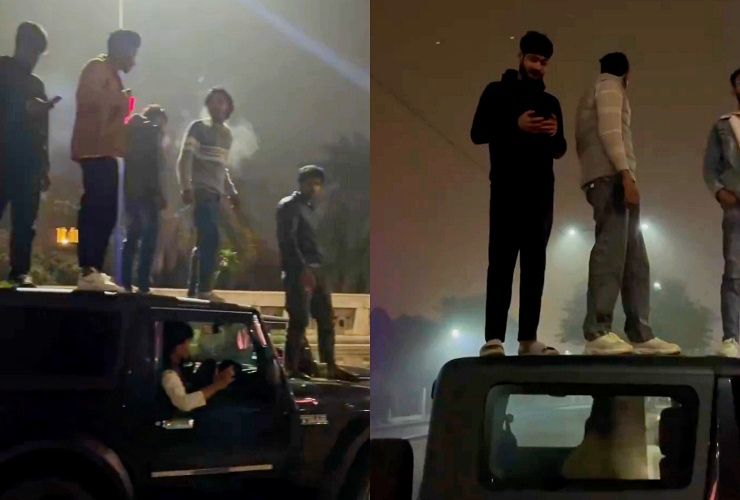 men stand on roof of thar