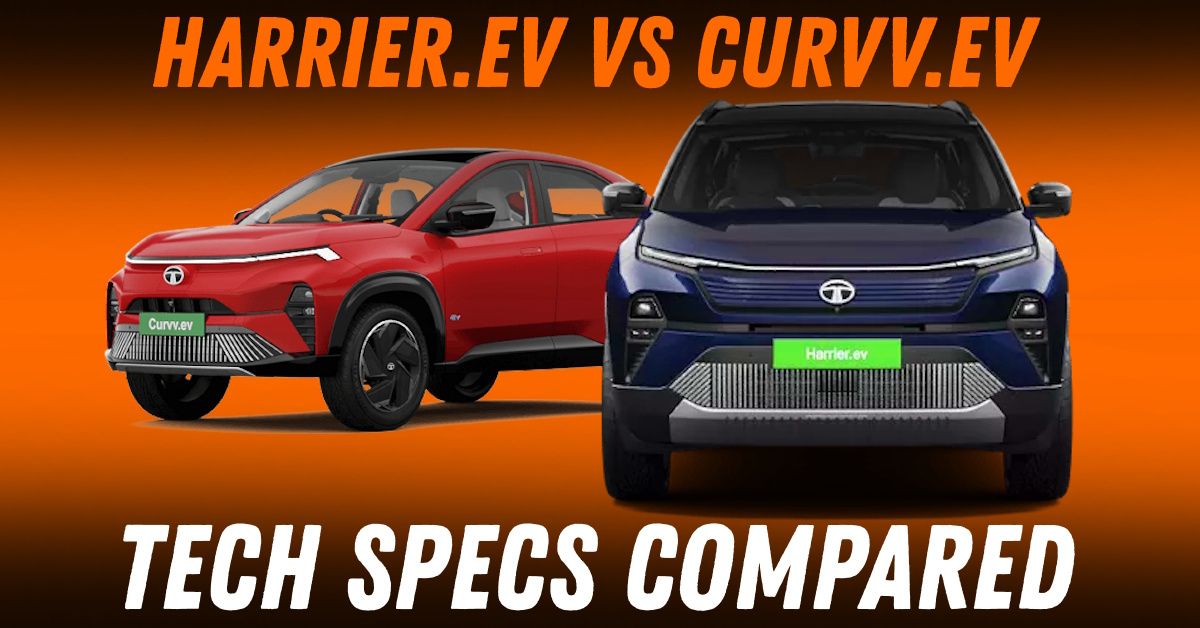 tata harrier.ev vs curvv.ev tech specs compared featured