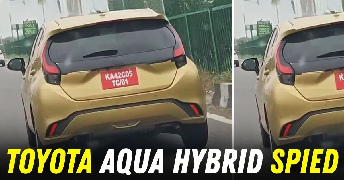 toyota aqua hybrid spied 