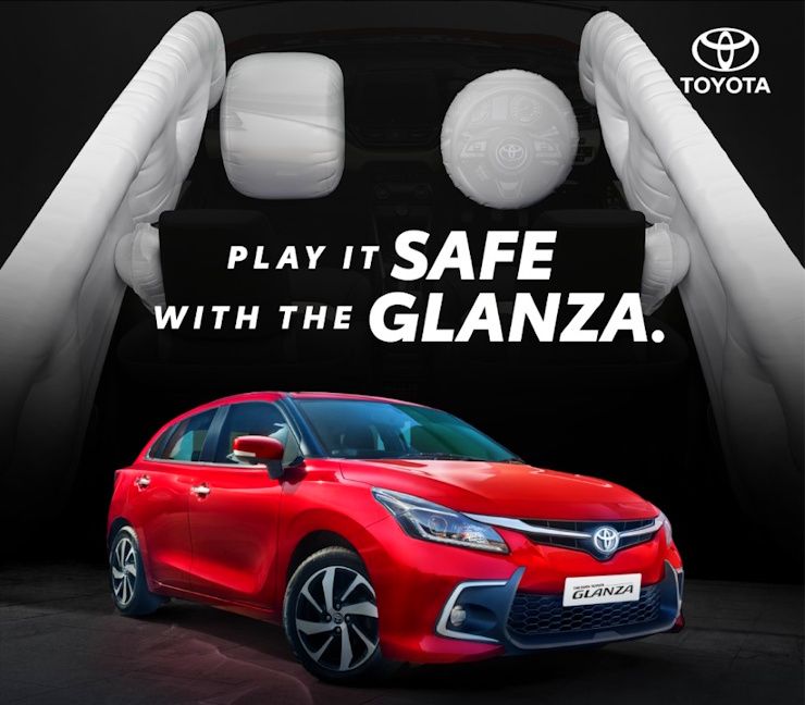 toyota glanza 6 airbags standard