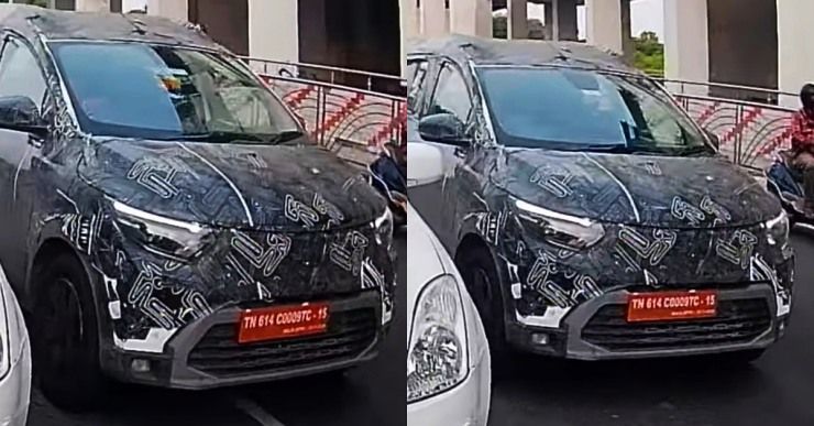 upcoming renault triber facelift front