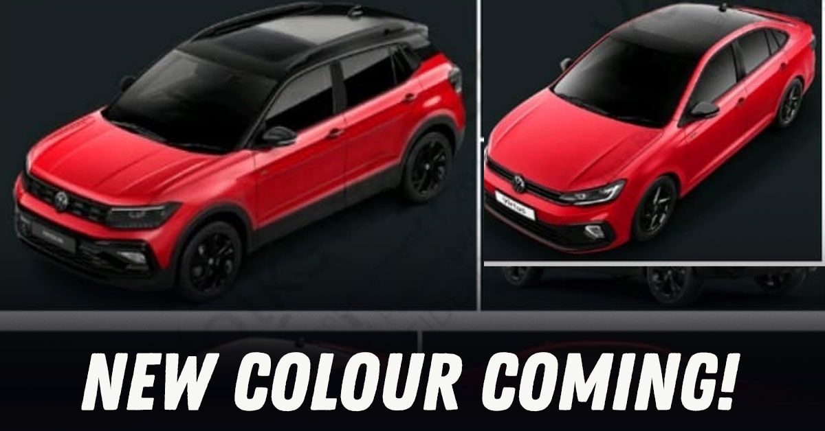 volkswagen taigun virtus new flash red colour