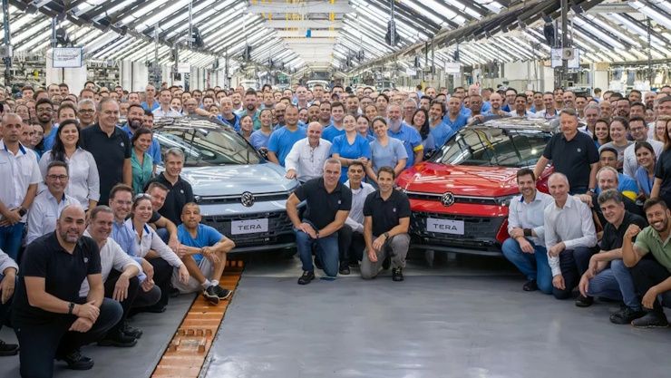 volkswagen tera sub-4 meter compact suv production commences at brazil
