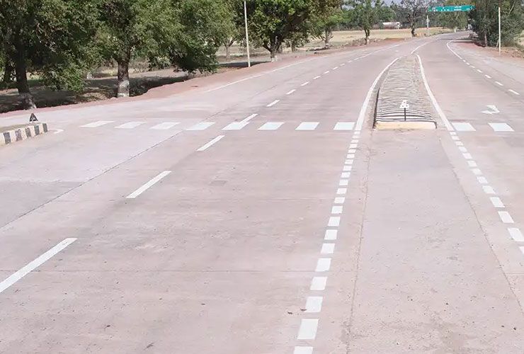 white-topped roads
